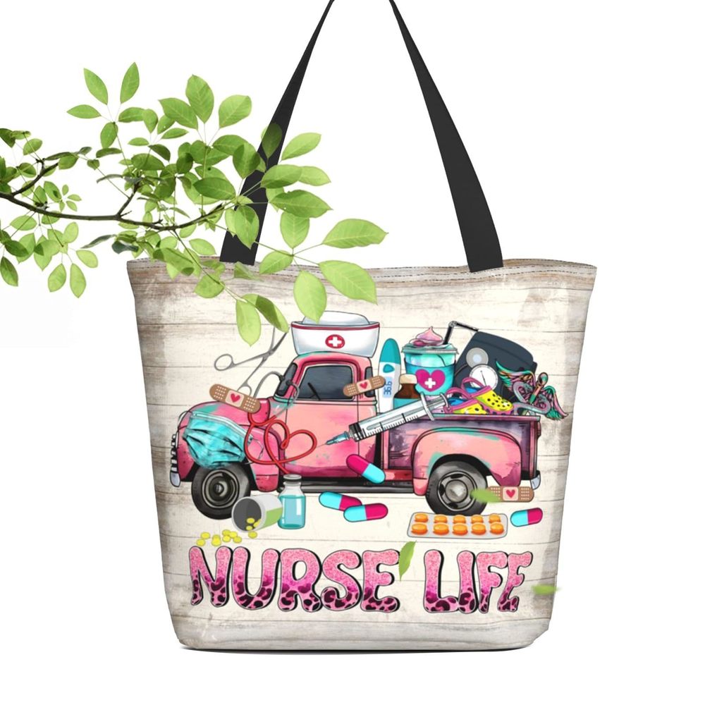Nurse Tote Bags Work Shoulder Tote Bag With Zier Handbag Nurses B)